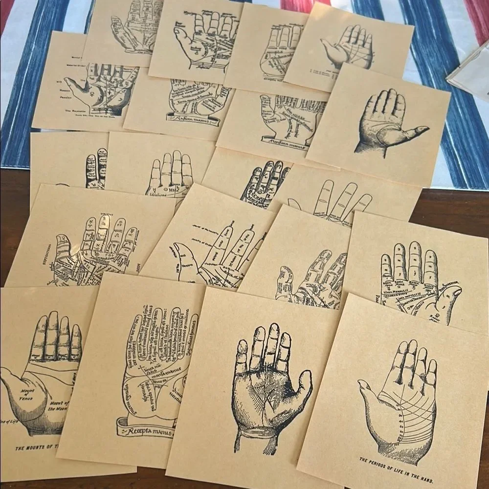 Cora Crea Vintage Palmistry Art Prints new set of 20
